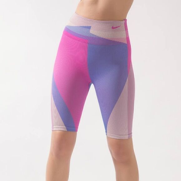 Nike Icon Clash Epic Lux Sculpt Tights Leggings Bike Shorts Pink Blue Women's S - Picture 2 of 5